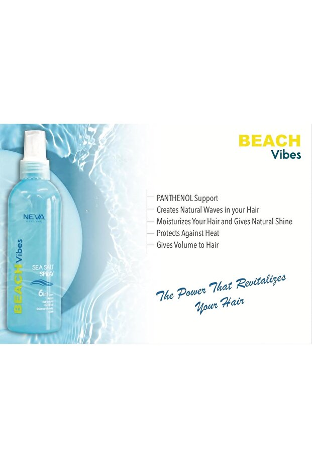 Neva Styling Beach Vibes Sea Salt Spray, 6 in 1 Texture, 200 ml - 3