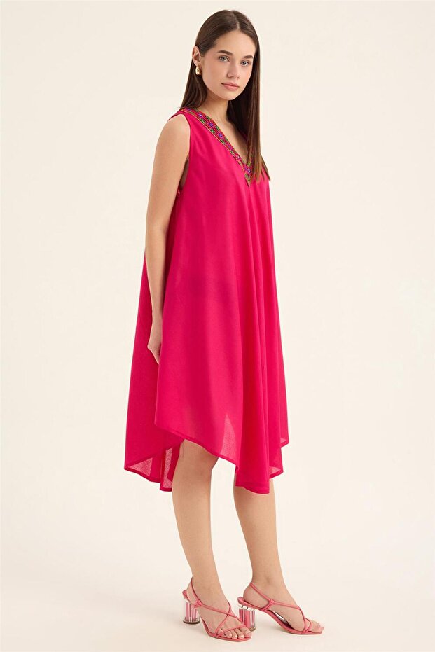 Rochie brodata colorata - 3