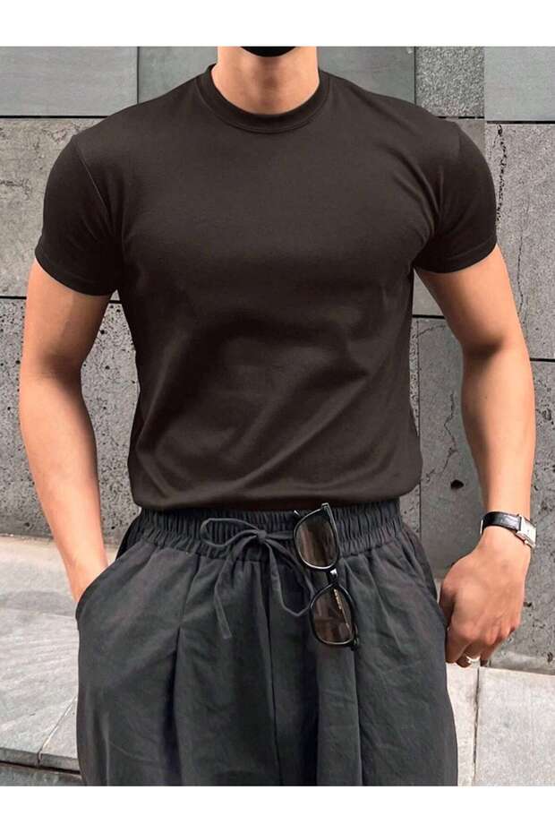 Men's Crew Neck Basic T-Shirt - 5