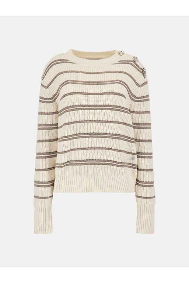 Striped Pamuklu Regular Fit Kazak KAZAK W3YR27 Z37L1 S02V - 4