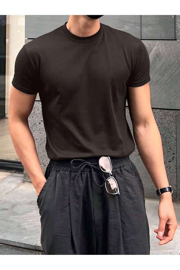 Men's Crew Neck Basic T-Shirt - 4