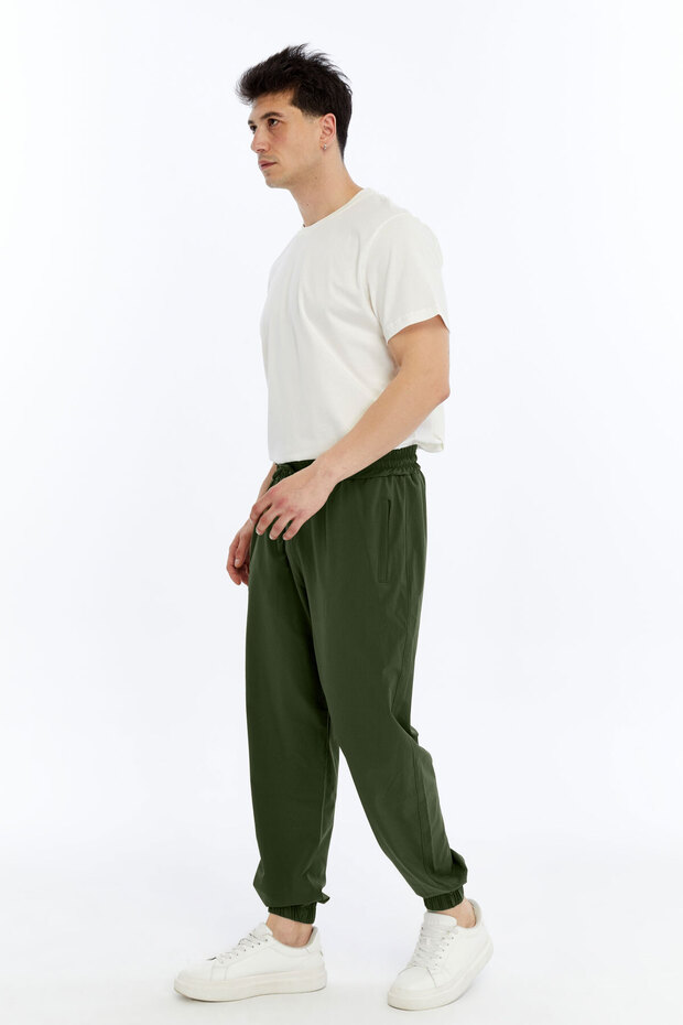 Men's Oversize Parachute Fabric Loose Sweatpants with Elastic Legs, Casual Pants (Summer)