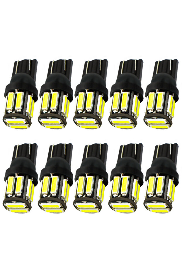 10 قطع 2/4/10X T10 COB 10Led 7020 Auto Night LED 194 168 Wedge لوحة عدادات عكسية بديلة L