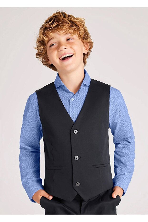 Boy's Suit Vest Black 6345
