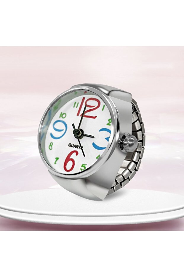 chroma New Ring Watch Hot Selling Creative Circular Dial Alloy Shell Finger Couple Men And Women