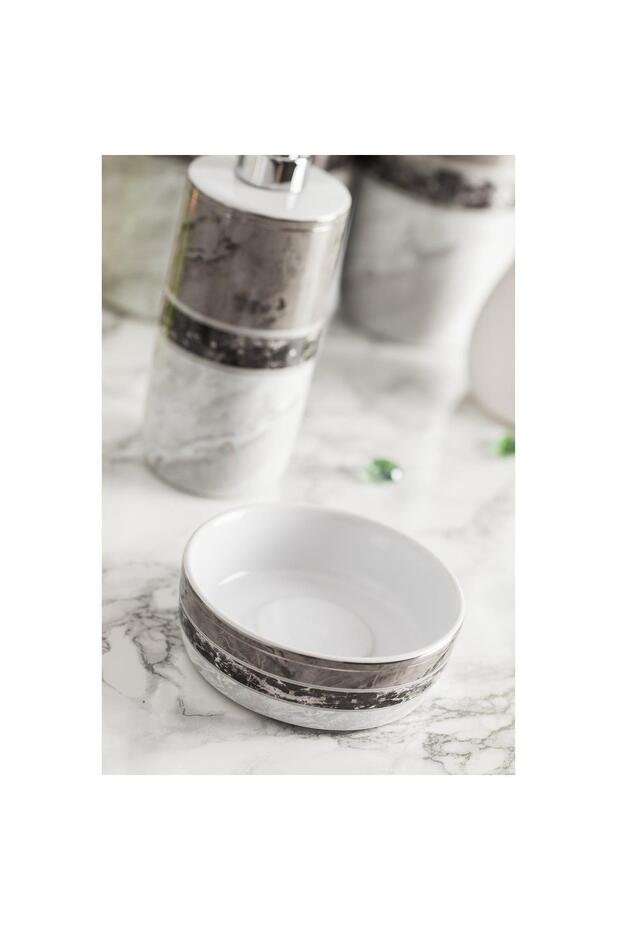 Primanova Garnsey 5 Parça Gri Banyo Seti - 2