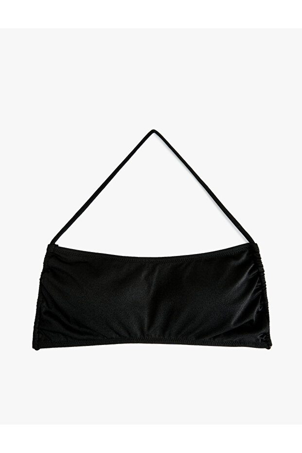Drawstring Detailed Bikini Top with Rope Strap