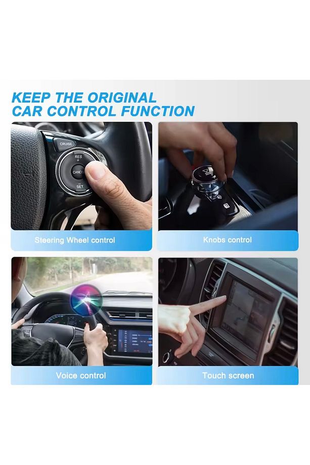 Kablosuz Car Play Adaptörü Android Cihazlar Için, Wireless Carplay Çevirici 2 in 1 - 7