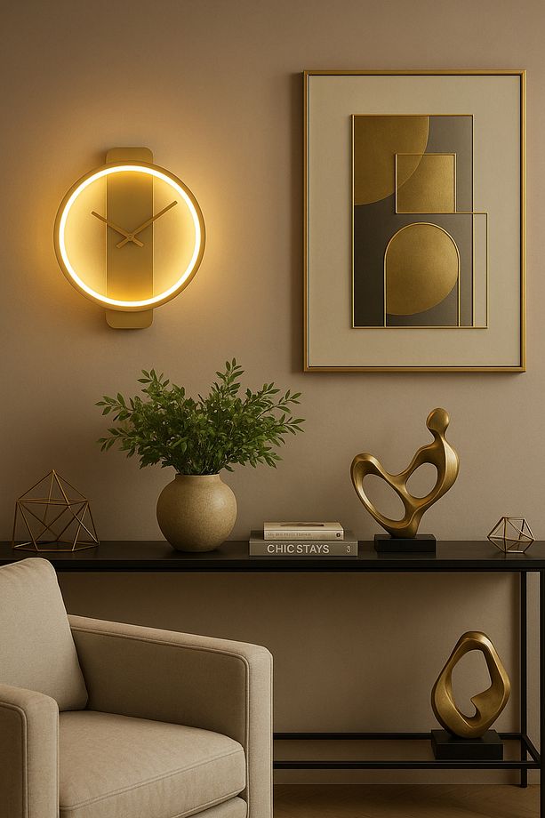 Aplik Led Duvar Saati Çember - 1