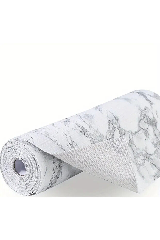 Multi-Purpose Non-Slip Decorative Shelf and Inside Cabinet Cover Size: 50 cm X 15 m Marble Design