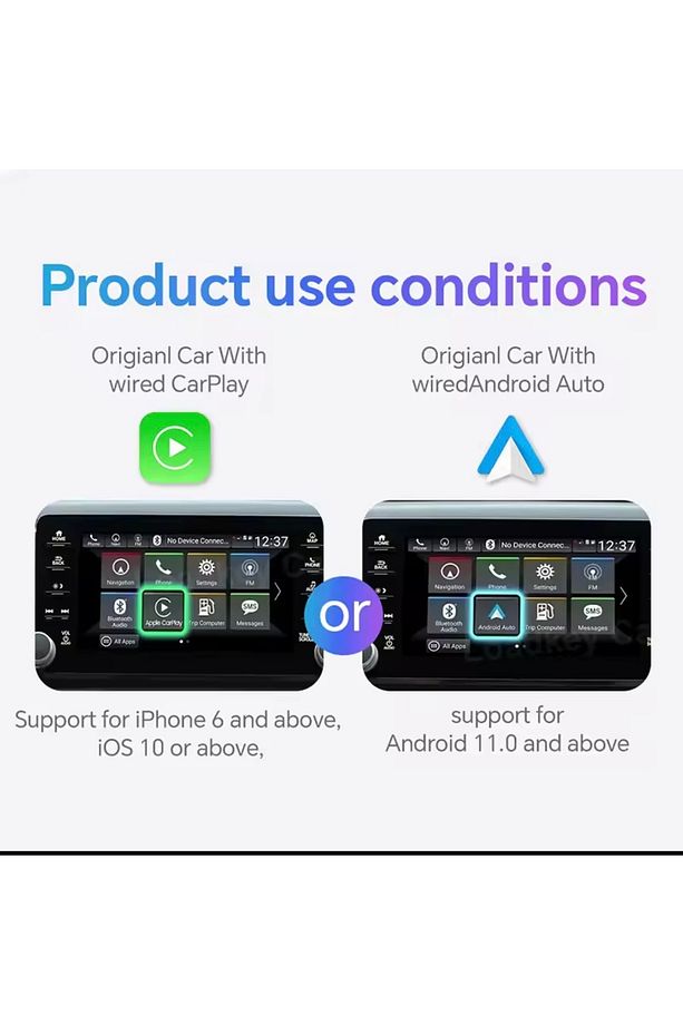Kablosuz Car Play Adaptörü Android Cihazlar Için, Wireless Carplay Çevirici 2 in 1 - 6