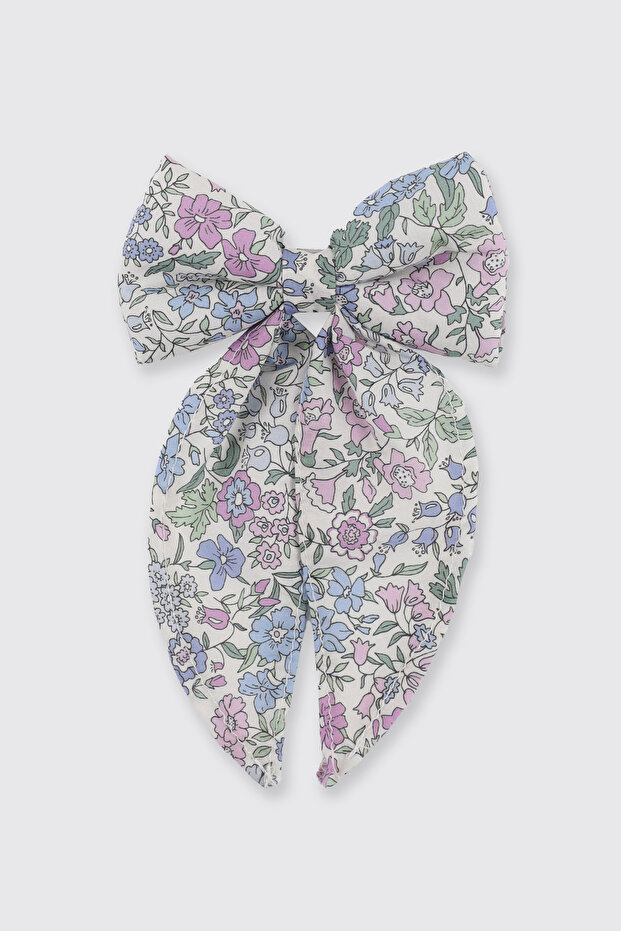 Liberty Fabric Flower Patterned Bow Detailed Girl's Buckle