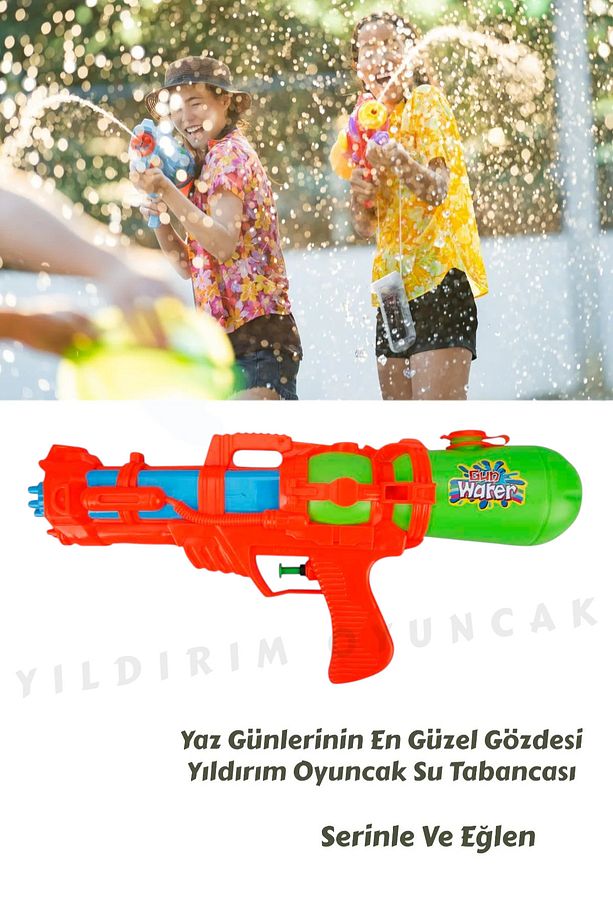 Su Tabancası 5-6 Metreye Kadar Atış Atma Menzilli 400 Ml Kapasiteli 37 Cm - 1