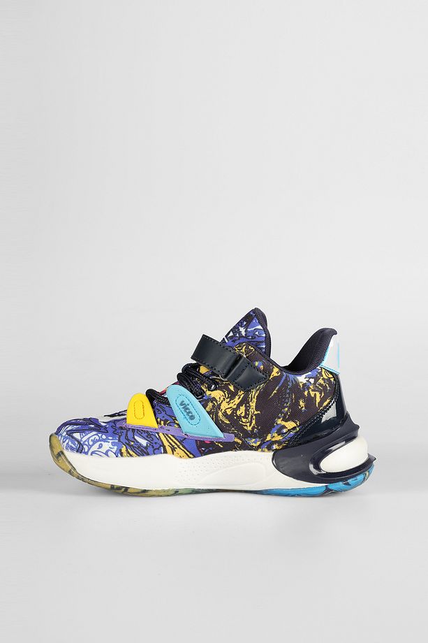 Universe Baskılı Unisex Çocuk Lacivert Sneaker - 6