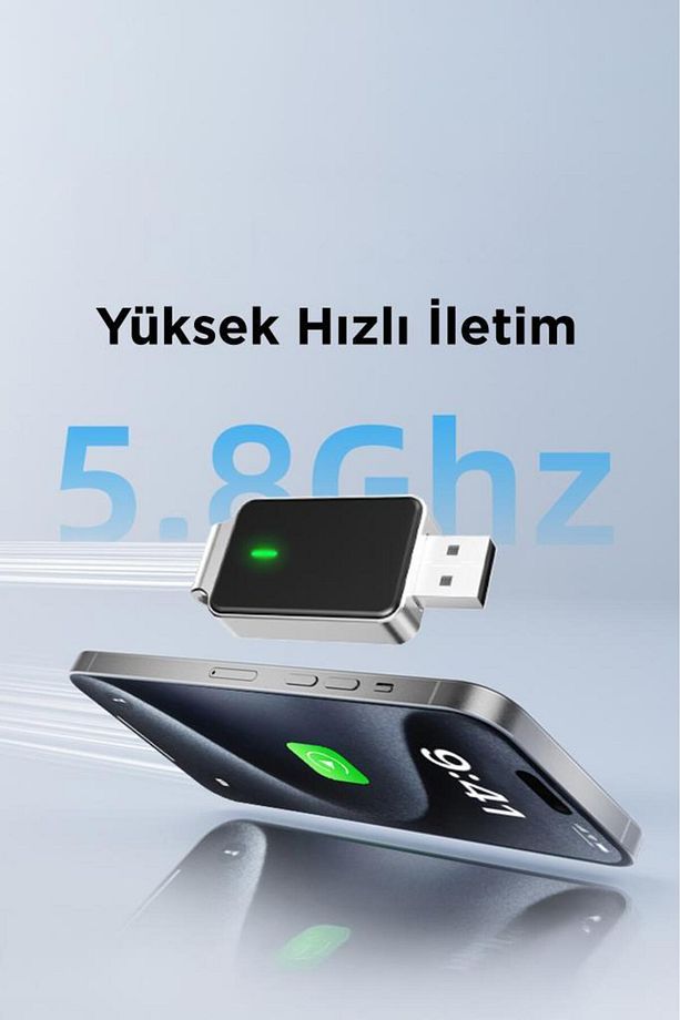 TORİMA TAB10 Mini 2in1 Kablosuz Carplay Usb ve Type-c Uyumlu Araç Multimedya Dönüştürücü Adaptörü - 3