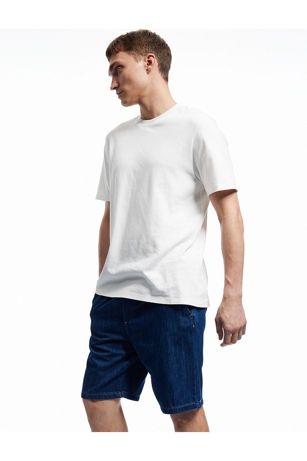 Beli Bağcıklı Cep Detaylı Bermuda Oversize Jean Şort - 2