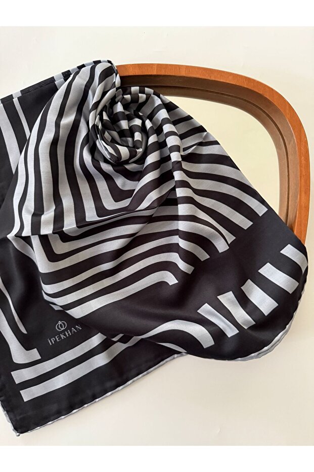 وشاح قطني رفيع بنمط عمود - 1