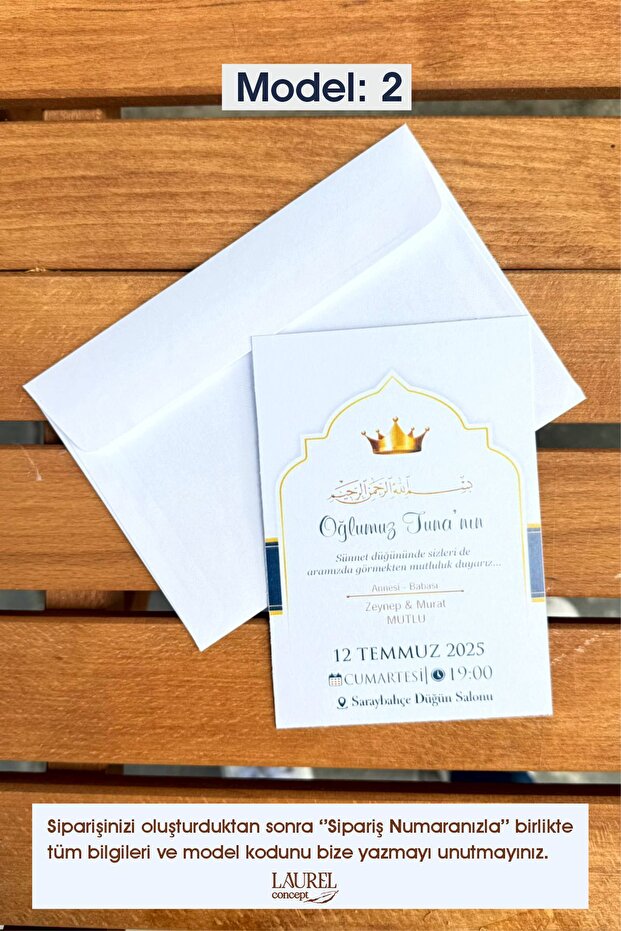50 adet Sünnet Davetiyesi - 3