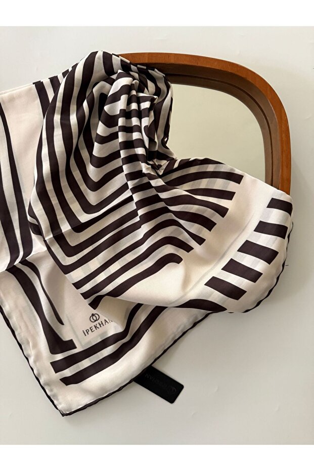 Column Pattern Thin Cotton Scarf