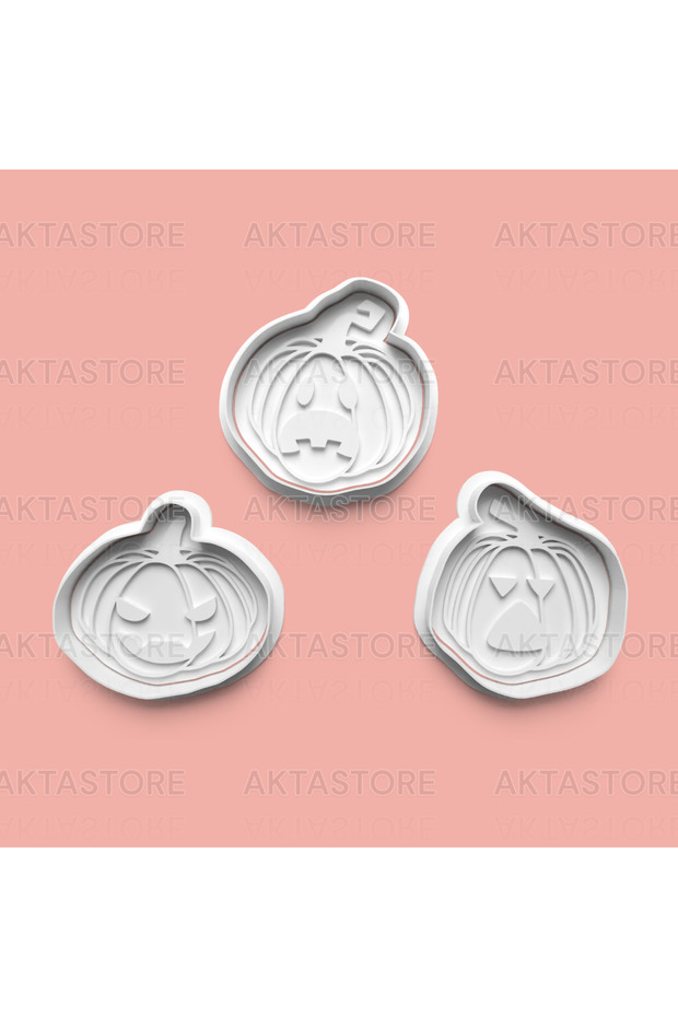 Pumpkin Figure Cookie Mold and Sugar Dough Mold Set of 3