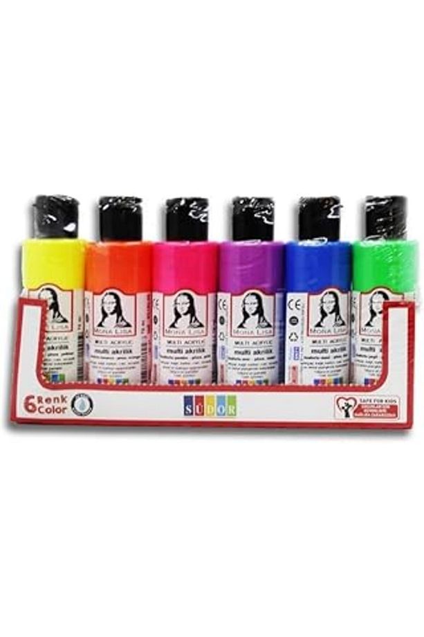 Kırtasiye 1955 Monalisa Multi Akrilik Fosforlu Set 6x70 ml - 1