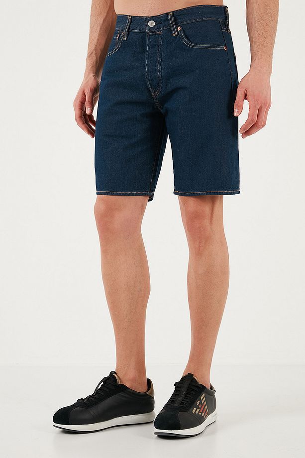 501 Streç Pamuklu Regular Fit Normal Bel Kot Short Erkek SHORT 36512 - 5
