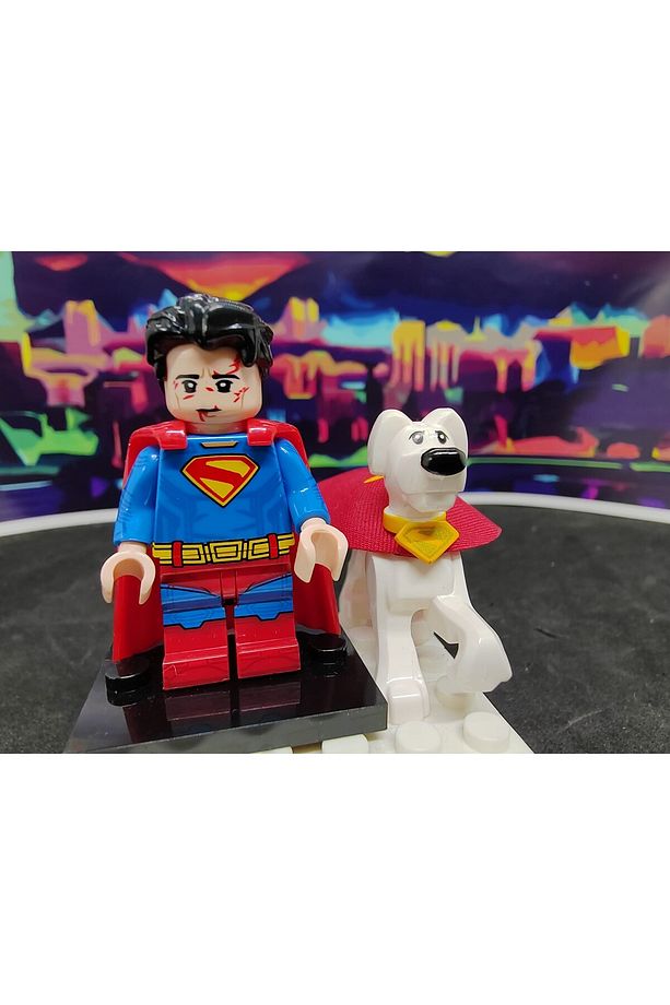 Super Kahraman Mini Figür Süper Adam ve super-pet X-451 - 4
