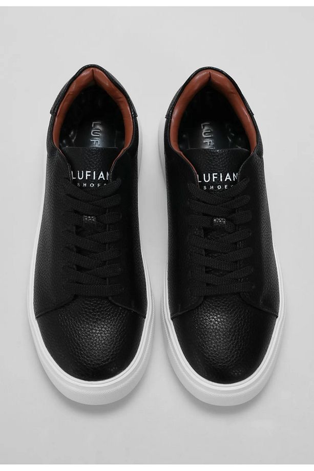 LUFİAN TOMMY ERKEK DERİ SNEAKER SİYAH AYAKKABI - 2