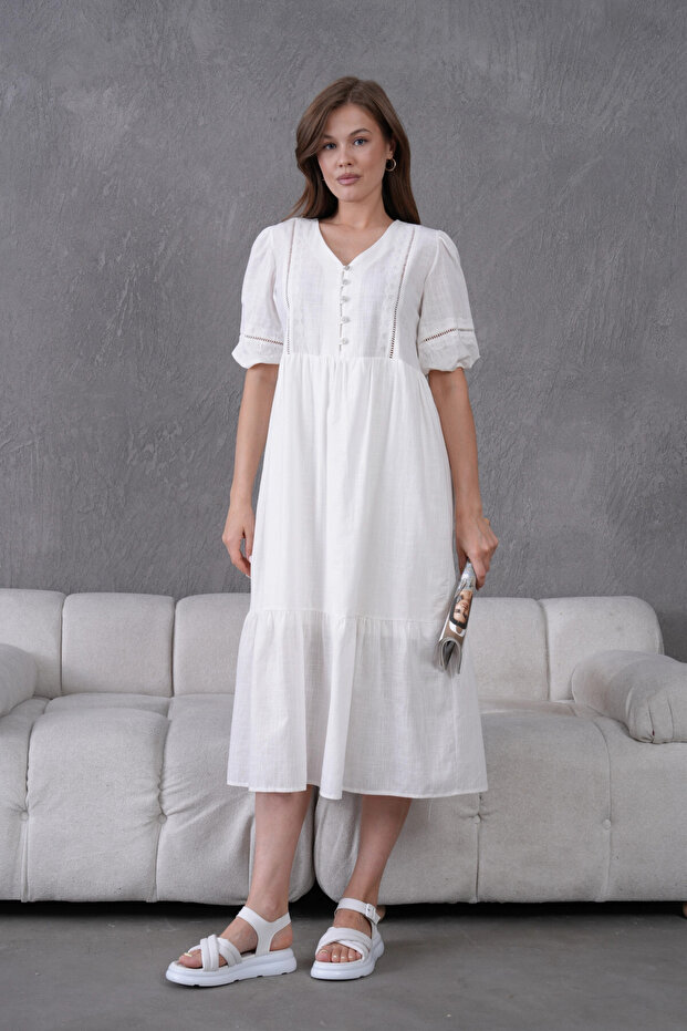 Lined Summer Comfortable Dress - 7