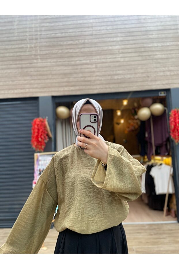 بلوزة زيتونية سورا - 1
