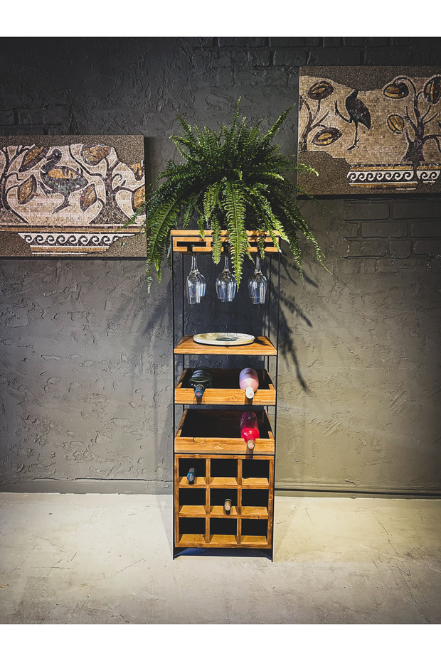 Rustik Masif Şaraplık - 2