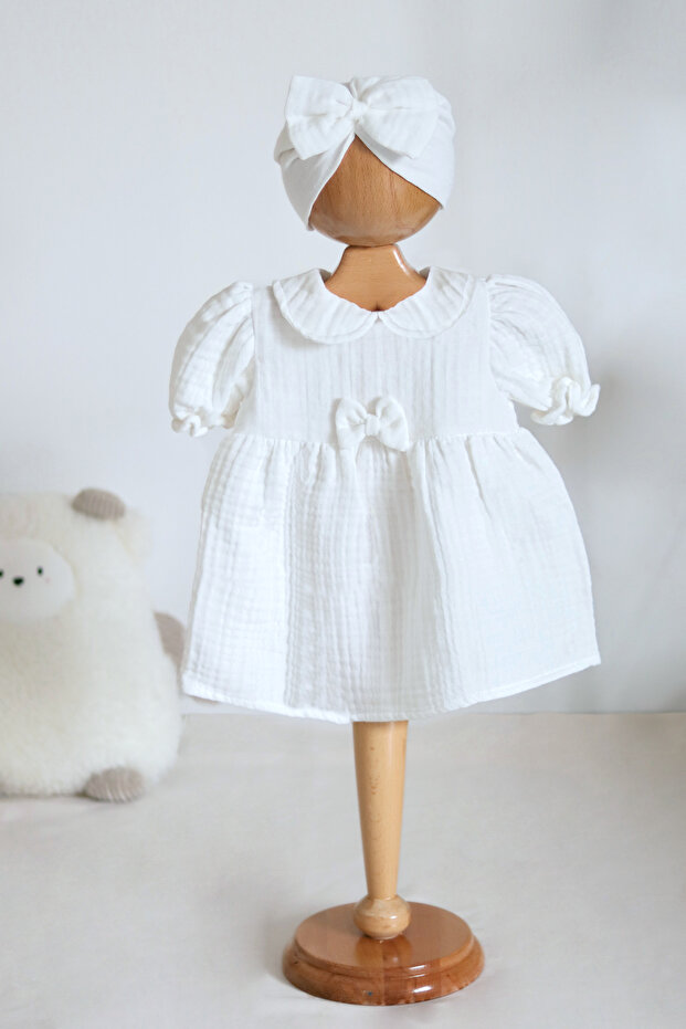 Muslin Children's Dress and Hat Set