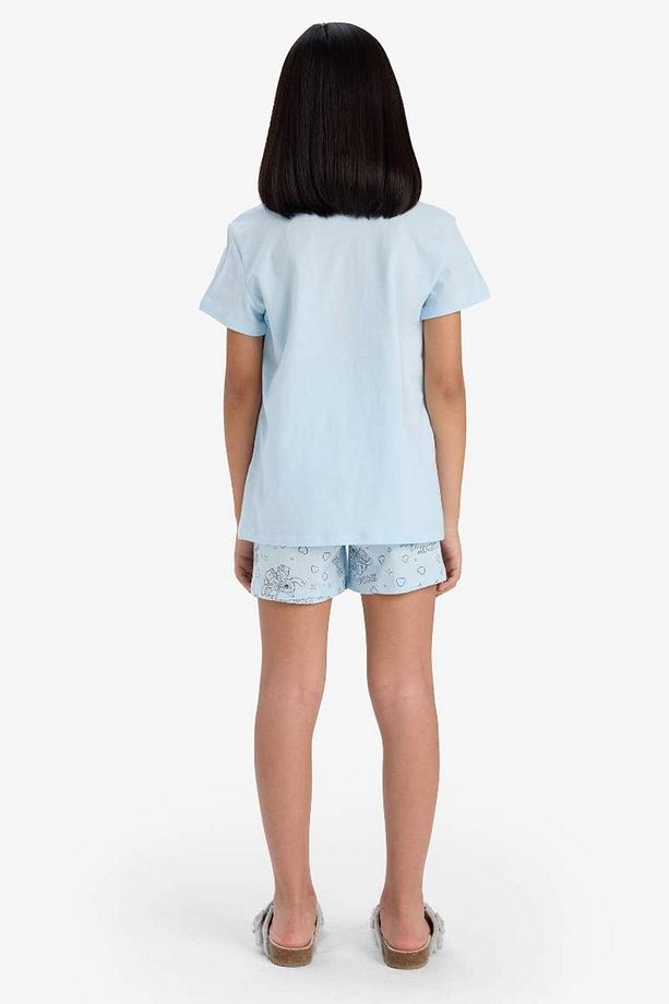 Kız Çocuk Disney Lilo & Stitch Pijama Takımı Kısa Kollu Üst Şort E6241a825sp - 7