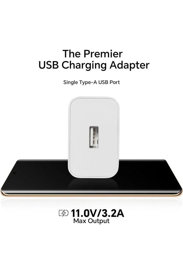 SuperCharge Power Adapter Max 35W With Type A To Type C Cable White