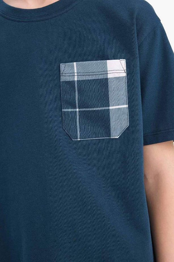 Erkek Çocuk Pijama Takımı Kısa Kollu Üst Kareli Şort E0020a825hs - 5