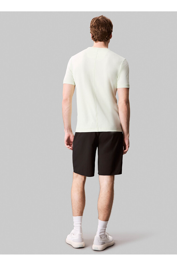 LVGMS5K159FUO-WO - Neon Yeşil Yuvarlak Yaka Normal Düz Erkek T-Shirt - 5