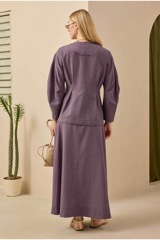 Pamuk Keten Etek Retro Violet - 5