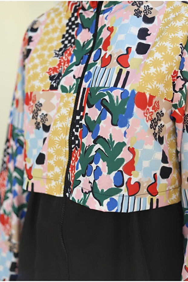 Σχέδιο κοντό μαγιό Hijab Patchwork - 6