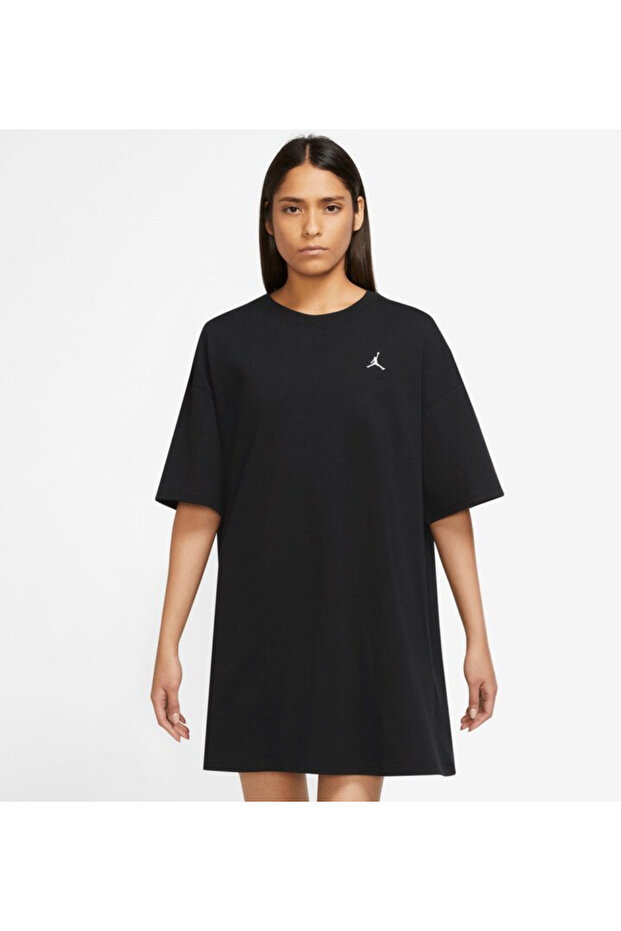 Jordan Essential Oversize Kadın Siyah Elbise - 5