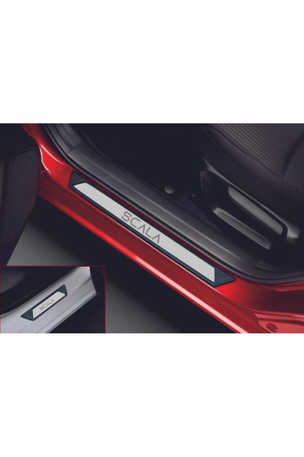 SKODA SCALA TÜM MODELLER UYUMLU STYLE KROM KAPI EŞİĞİ 4 PARÇA - 1