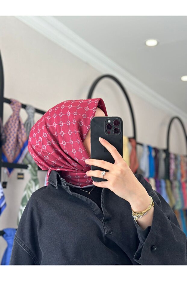 MONOGRAM DESEN SOFT EŞARP - 1