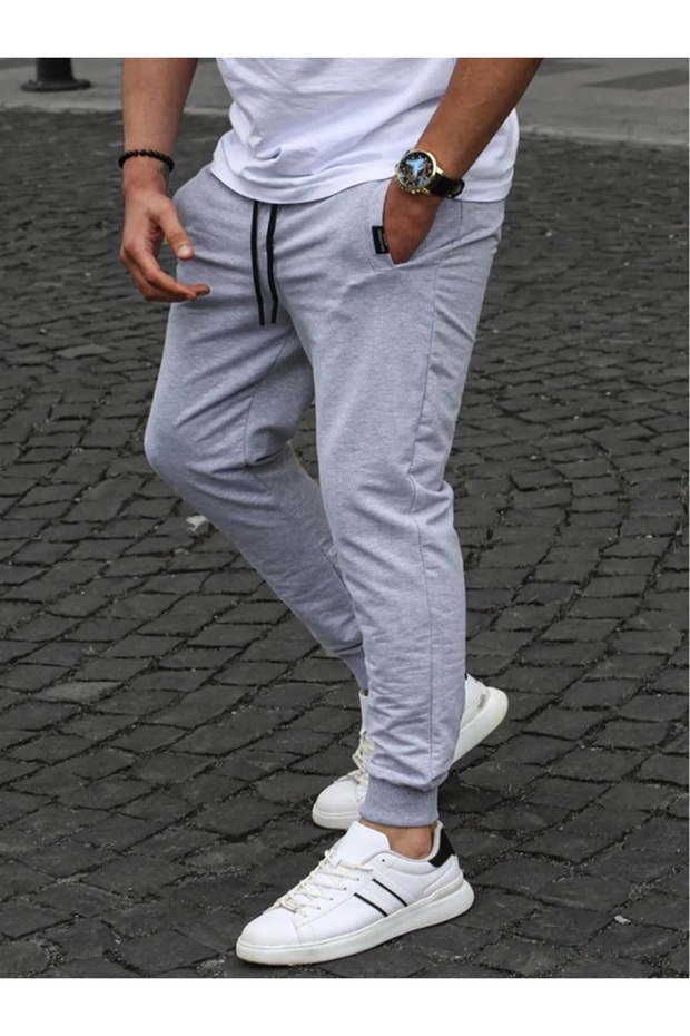 Men's Summer Seasonal Sweatpants Ribbed Leg Pocket Jogger Bottom