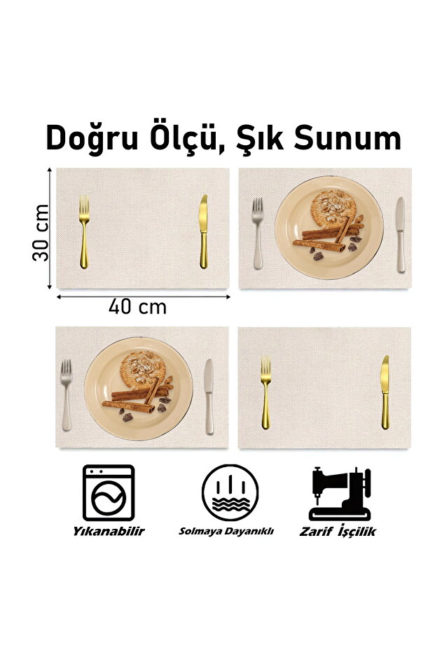 Supa, Amerikan Servis, Tabak Altlığı & Ev Hediyesi, 2 Adet - 2