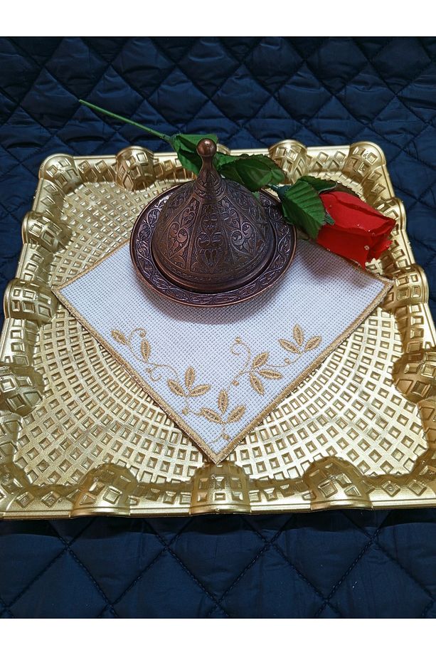 BAHAR DALI 1 KOKTEYL PEÇETESİ VE KAHVE YANI SUNUM PEÇETESİ 6 ADET - 5