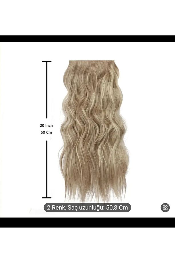 Sari fiber 1.sinif ısıya dayanıklı çıtçıt saç dalgalı postis peruk - 4