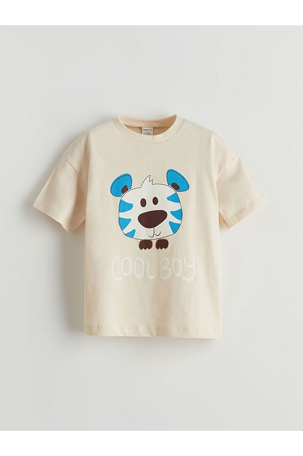 LCW ECO Bisiklet Yaka Baskılı Kısa Kollu Erkek Bebek Şortlu Pijama Takımı - 2