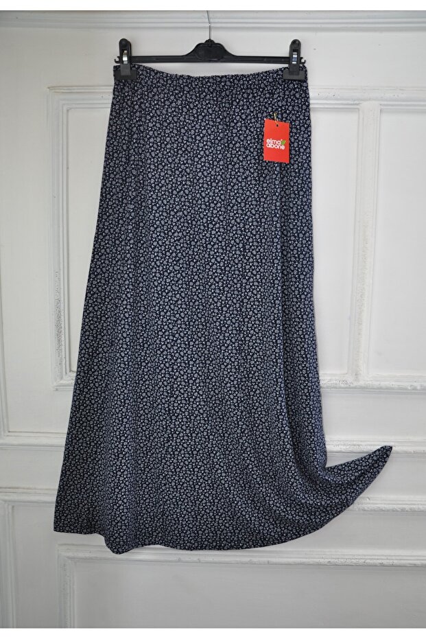 Plus Size Pigment Combed Cotton Elastic Mother's Skirt