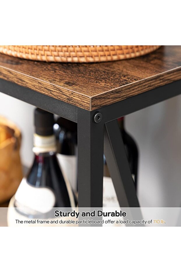 Wooden console table, modern multipurpose entryway table - 5