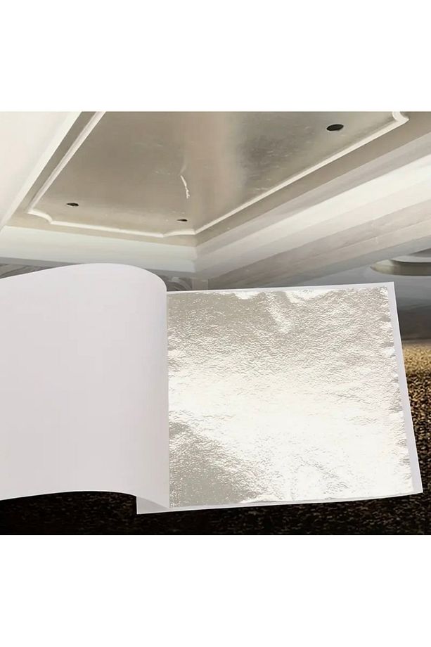 Antik Gümüş Yaprak Varak (10 adet) Epoksi Reçine (8x8,5cm) - 2