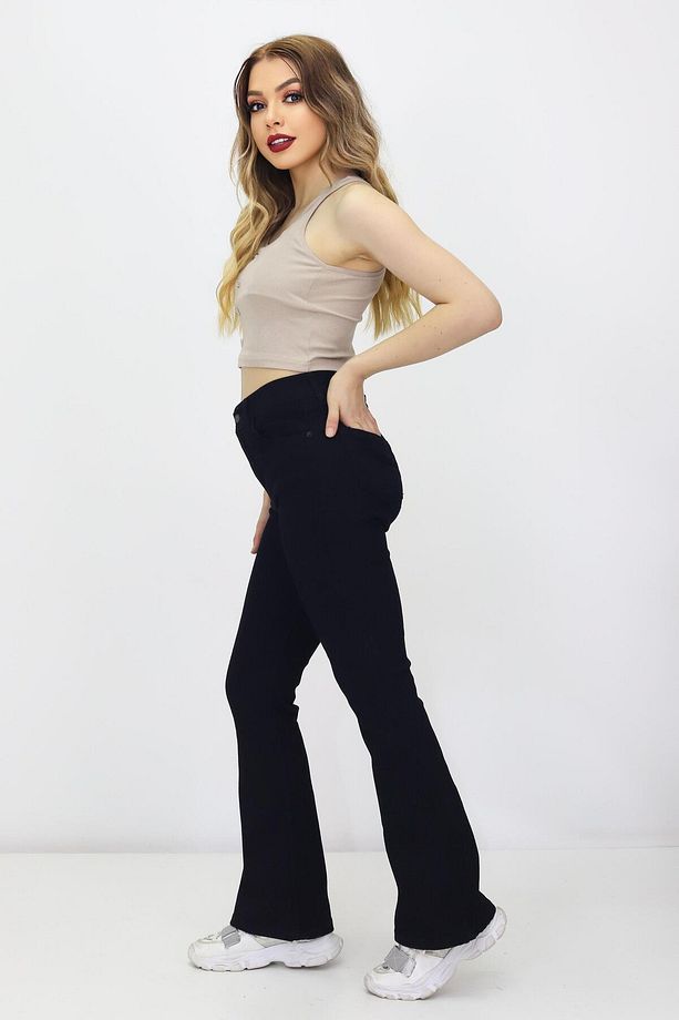 Kadın İspanyol Paça Kot Pantolon - 3